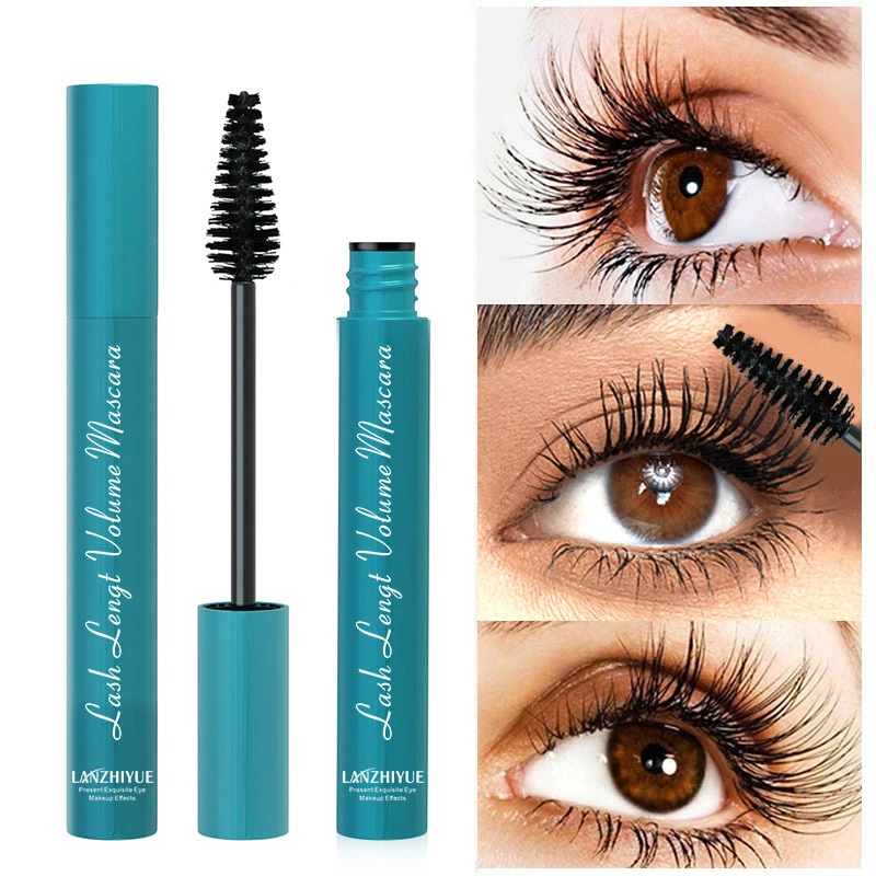 lanzhiyue mascara Liquid Lash Extensions Mascara Rich-Black Long Lasting Mascara Black Volume Thick and Slender Smudge-Proof 0.38 OZ 1 Pack